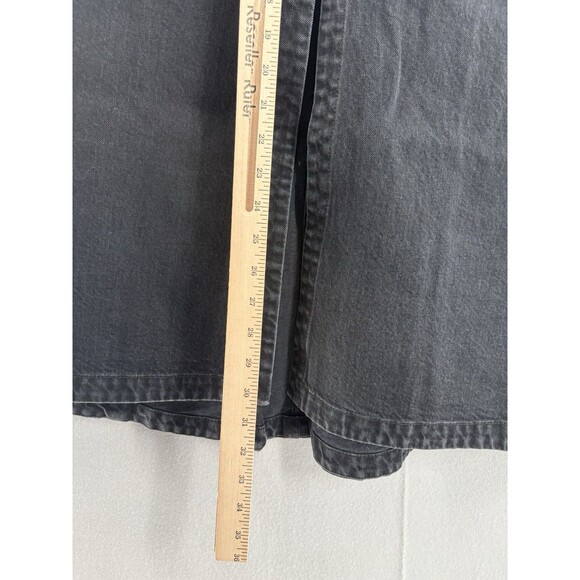 Tibi Womens Skirt Black Denim Jean Midi with Front Slit NWT - Picture 4 of 9